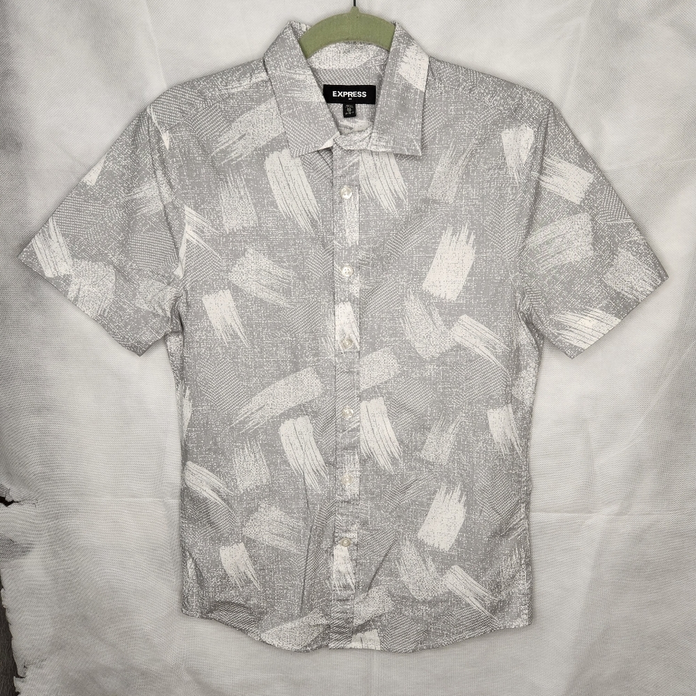Express Men's Button Down Shirt (Grey)